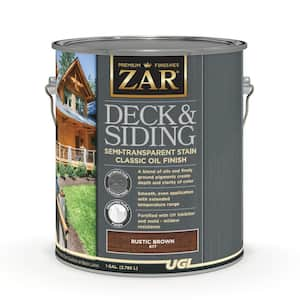 1 gal. Rustic Brown Exterior Deck and Siding Semi-Transparent Stain