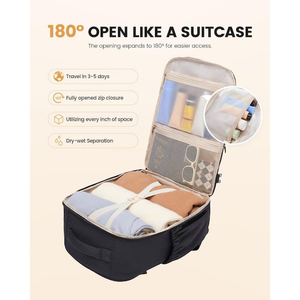 40l travel backpack carry on thoughtful organization keeps your essentials in order Wudkey 40L Waterproof Travel Backpack,