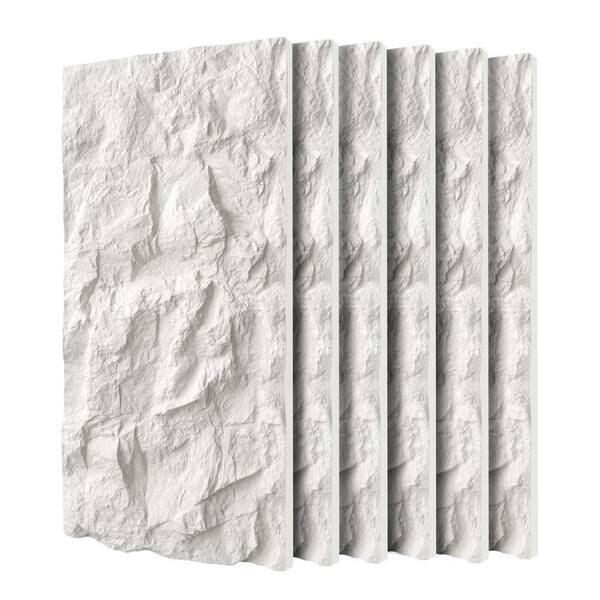 30PCS 3D Wall Panels Peel and Stick Faux Brick Wallpaper White Self Adhesive Foam Brick Paneling Faux Stone Wall Panels (30PCS, White