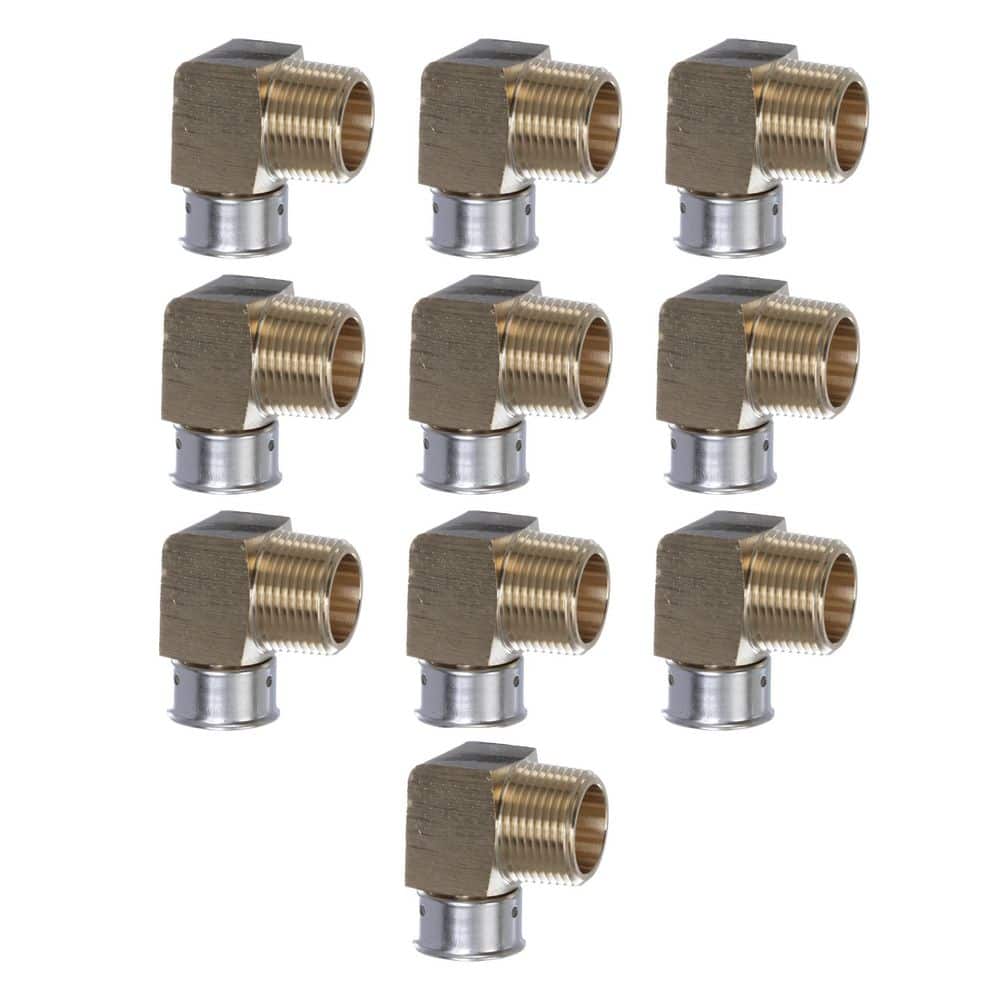 PureFlow 3/4 in. Press x 3/4 in. MPT Zero Lead Bronze 90° Elbow (10-pack) price history on PriceWatchPro