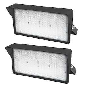 1000-Watt equivalent 36000 Lumens 120° Black LED Stadium Light 4000K LED Flood Light IP65 (2-Pack)