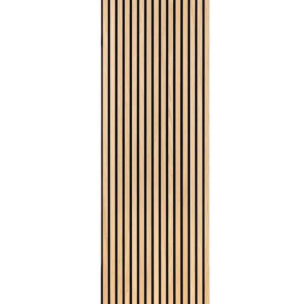 Ejoy 12.6 in. x 94 in. x 0.8 in. Acoustic Vinyl Wall Cladding Siding Board in American Oak Color (Set of 2-Piece)