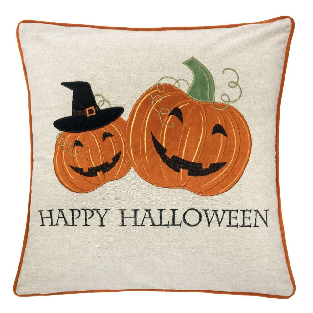 Happy Halloween Multi Color Polyester 20 in. x 20 in. Throw Pillow price history on PriceWatchPro