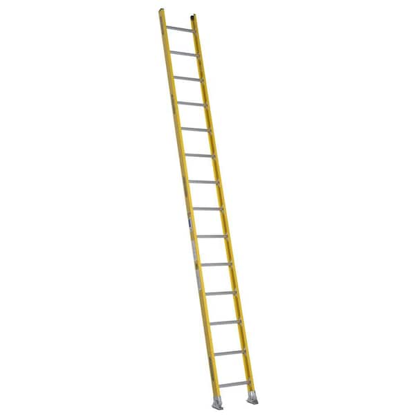 Werner 14 ft. Fiberglass Round Rung Straight Ladder with 375 lb. Load Capacity Type IAA Duty Rating
