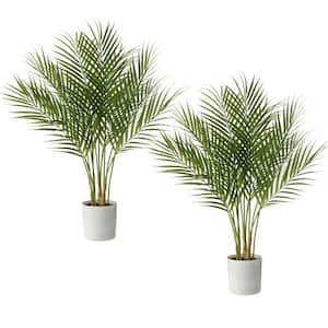 30 in. Palm Artificial Tree in White Pot (2 Pack)