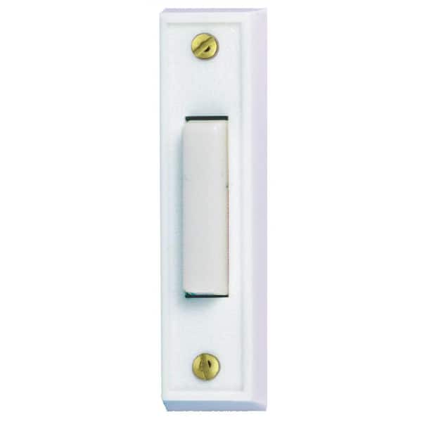 Newhouse Hardware Rectangular Lighted Wired Doorbell Push Button, White  (20-Pack)