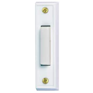 Wired LED Illuminated Doorbell Push Button, White