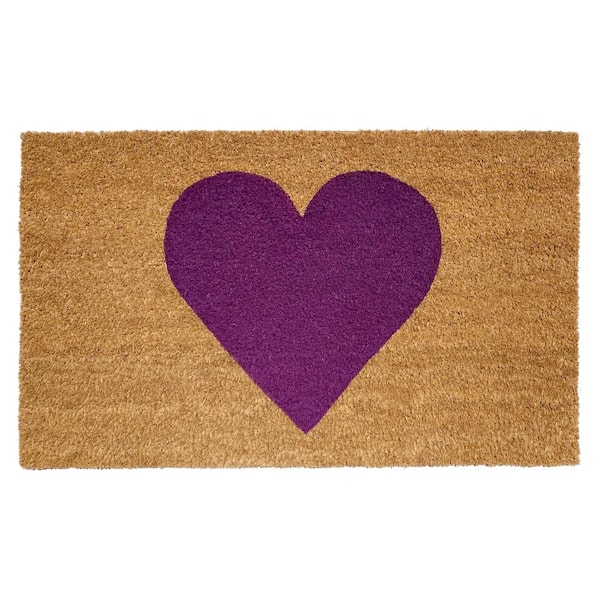 Calloway Mills Purple Heart Doormat, 17" x 29"