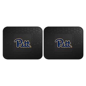 NCAA University of Pittsburgh Black Heavy Duty 2-Piece 14 in. x 17 in. Vinyl Utility Mat