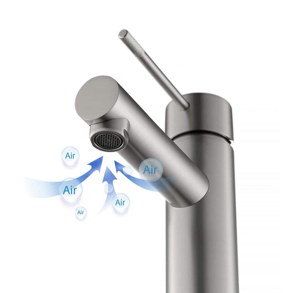 Sleek High-Arc Single-Handle Bathroom Faucet in Brushed Nickel