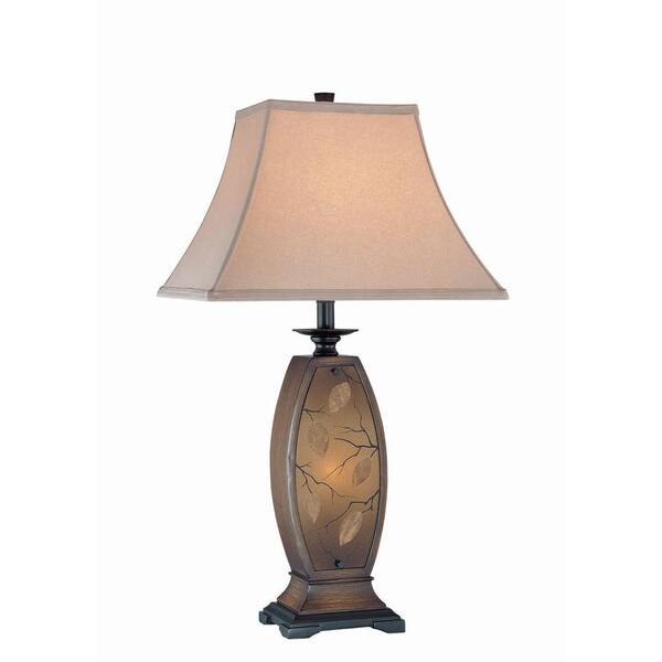 Illumine 30.5 in. Antique Gold Table Lamp With Night-Light
