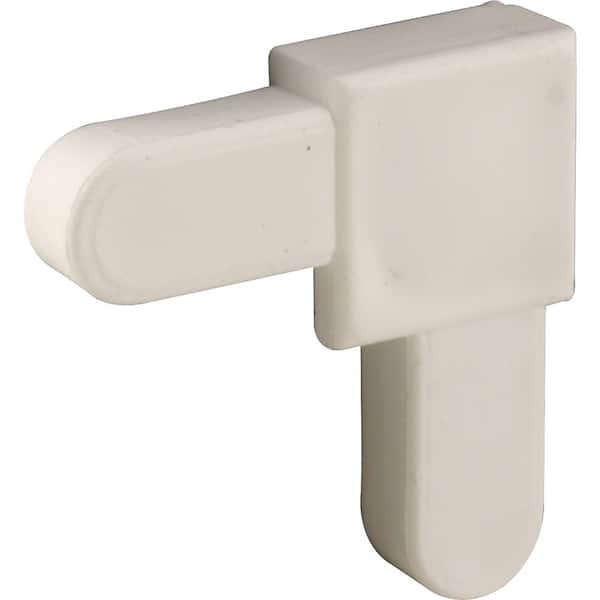 Prime-Line 1/4 in. x 5/8 in. Plastic Mobile Home Screen Frame Corner in White (20-Pack)