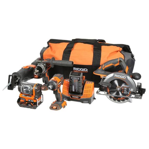 RIDGID X4 18-Volt Hyper Lithium-Ion Cordless Combo Kit (5-Tool)