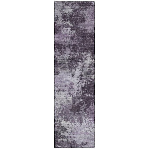 Chantille Machine Washable Indoor/Outdoor Abstract ACN2065 Purple 2 ft. 3 in. x 7 ft. 6 in. Runner Rug