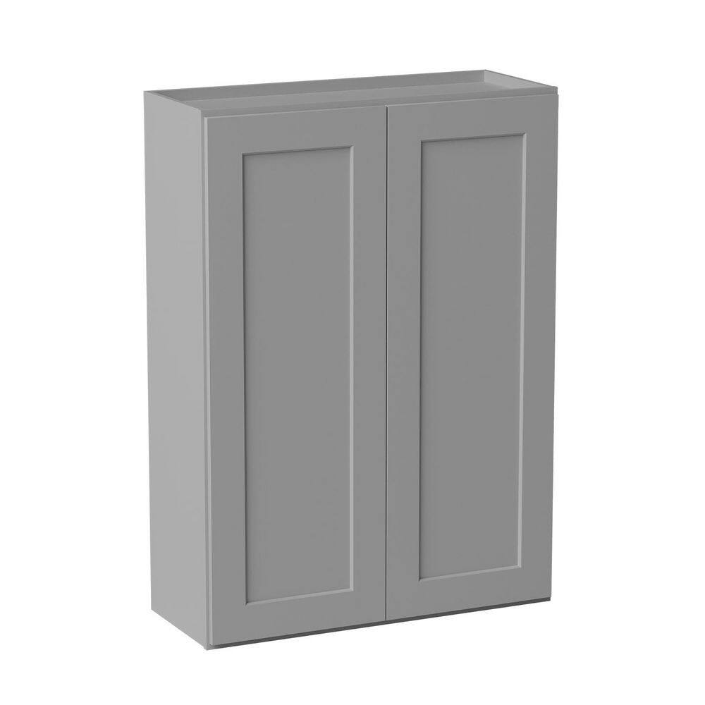 30 in. W x 12 in. D x 42 in. H Ready to Assemble Solid Wood Shaker Wall Kitchen Cabinet in Light Grey price history on PriceWatchPro
