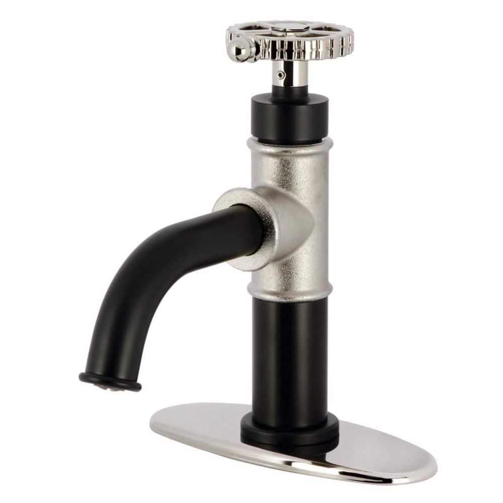 Fuller Single-Hole 1-Handle Bathroom Faucet in Matte Black/Polished Nickel price history on PriceWatchPro