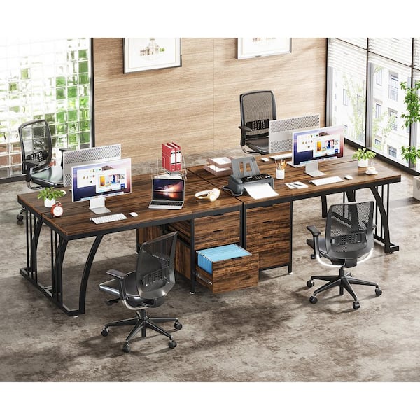 BYBLIGHT Havrvin 59 in. Rectangular Rustic Brown and Black 3 BYBLIGHT Havrvin 59 in. Rectangular Rustic Brown and Black 3