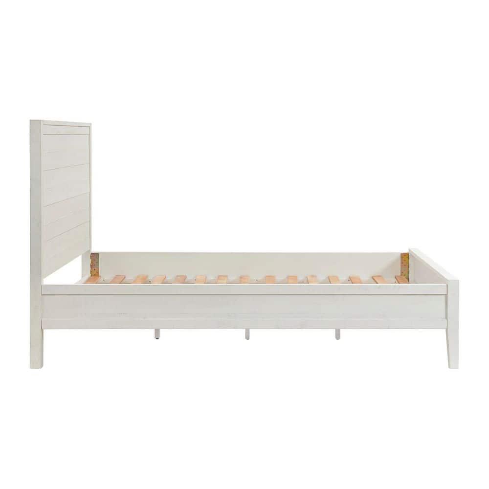 Arden Driftwood White Pine Queen Panel Bed with Slats