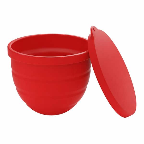 5 Quart Red Silicone Mixer Bowl Liners with Lids for KitchenAid Tilt-Head Stand Mixers