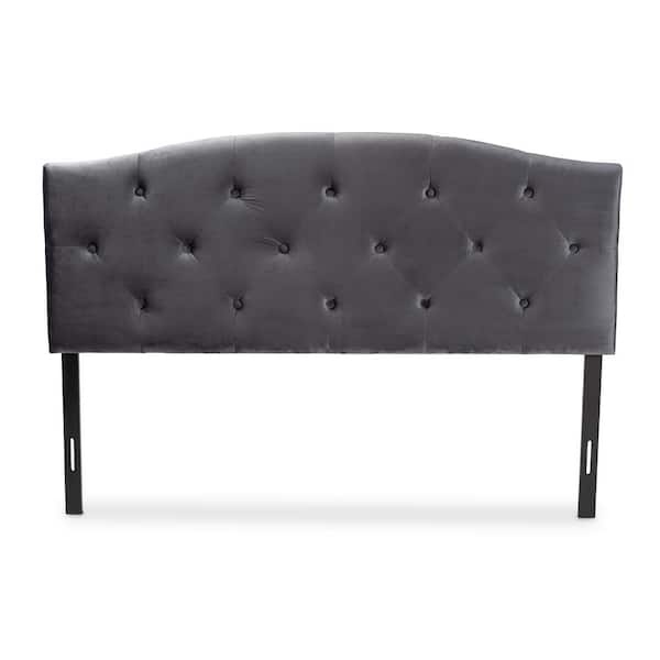 Baxton Studio Leone Grey and Dark Brown Queen Headboard