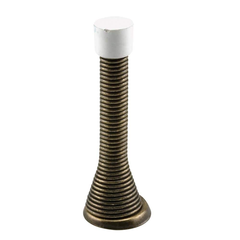 Door Stop 3 in. Spring Steel Antique Brass Flexible Baseboard Mount (100-Pack) price history on PriceWatchPro