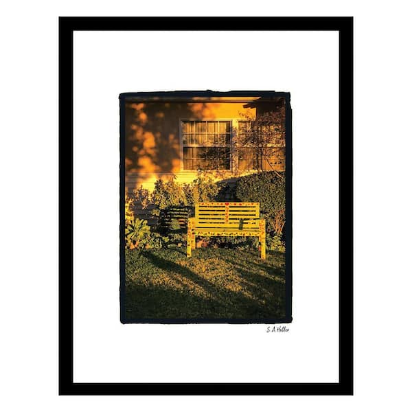 VENICE BEACH Collections YELLOW BENCH by Steven A.Heller 1-Piece Framed Graphic Print Abstract Poster Art Print 18 in. x 14 in.
