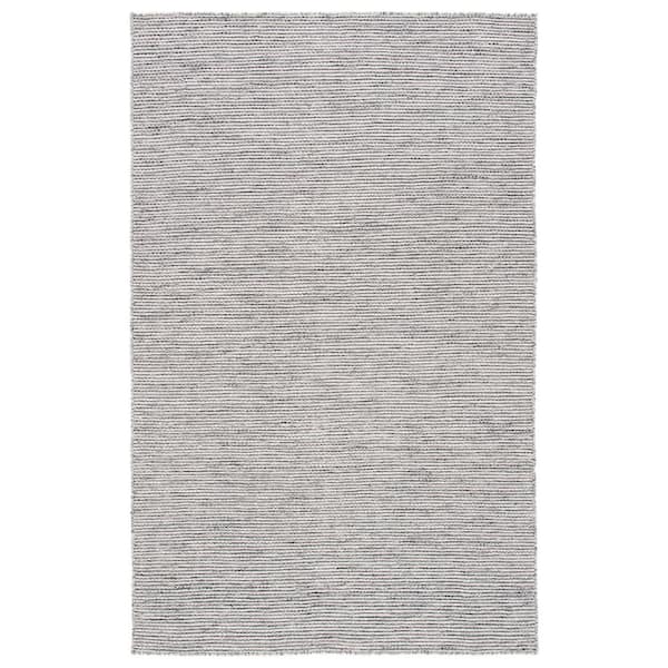 Natura 5 ft. x 8 ft. Gray/Ivory Striped Marle Area Rug
