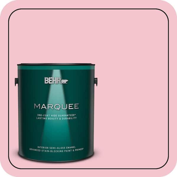 BEHR MARQUEE 1 gal. #P150-2 Energetic Pink Semi-Gloss Enamel Interior Paint & Primer