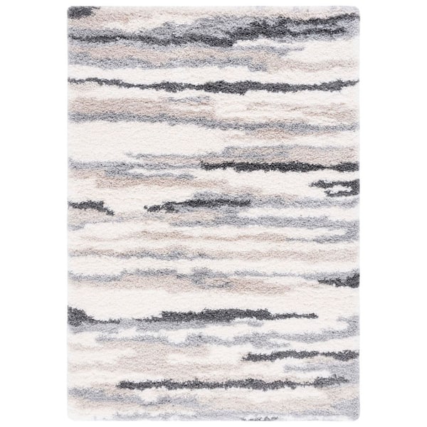 Fontana 4 ft. x 6 ft. Ivory/Gray Abstract Area Rug
