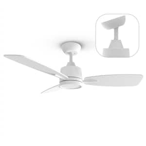 S3 Series 42 in. LED Light White & Ceiling Fan with Remote, Reversible Quiet DC Motor for Bedroom Dining Living Room