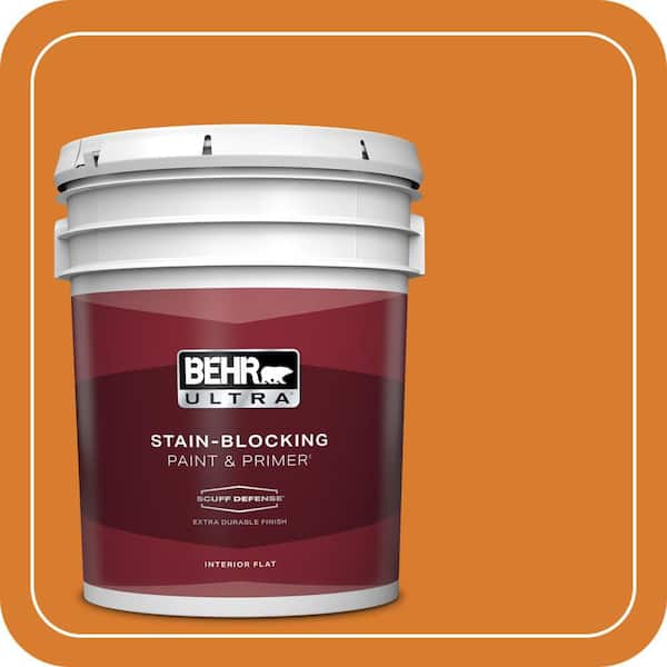BEHR ULTRA 5 gal. #270B-7 Bonfire Extra Durable Flat Interior Paint & Primer