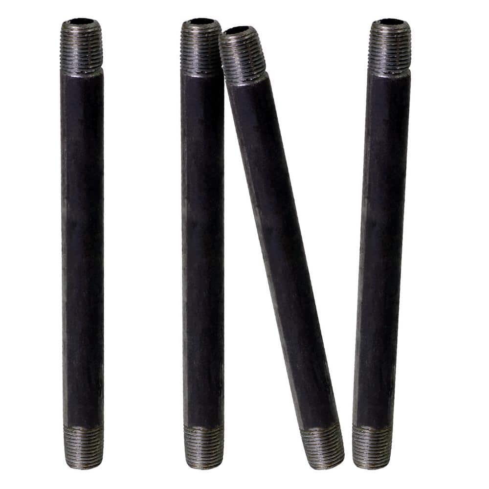 Black Steel Pipe, 3/8 in. x 11 in. Nipple Fitting (Pack of 4) price history on PriceWatchPro