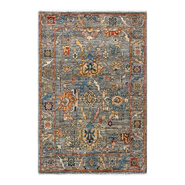 Solo Rugs Serapi One-of-a-Kind Traditional Gray 2 ft. x 4 ft. Hand Knotted Tribal Area Rug