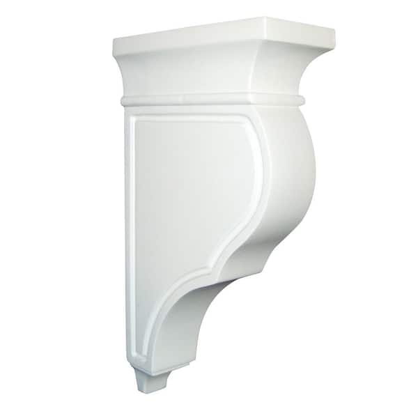 ORNAMENTAL 3 in. D x 6.5 in. W x 12 in. L Primed Maple Wood Corbel