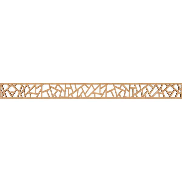 Ekena Millwork Harrisburg Fretwork 0.375 in. D x 46.375 in. W x 4 in. L Maple Wood Panel Moulding