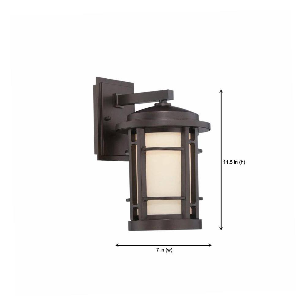Burnished Bronze 11.5" LED Mission Style Wall Lantern