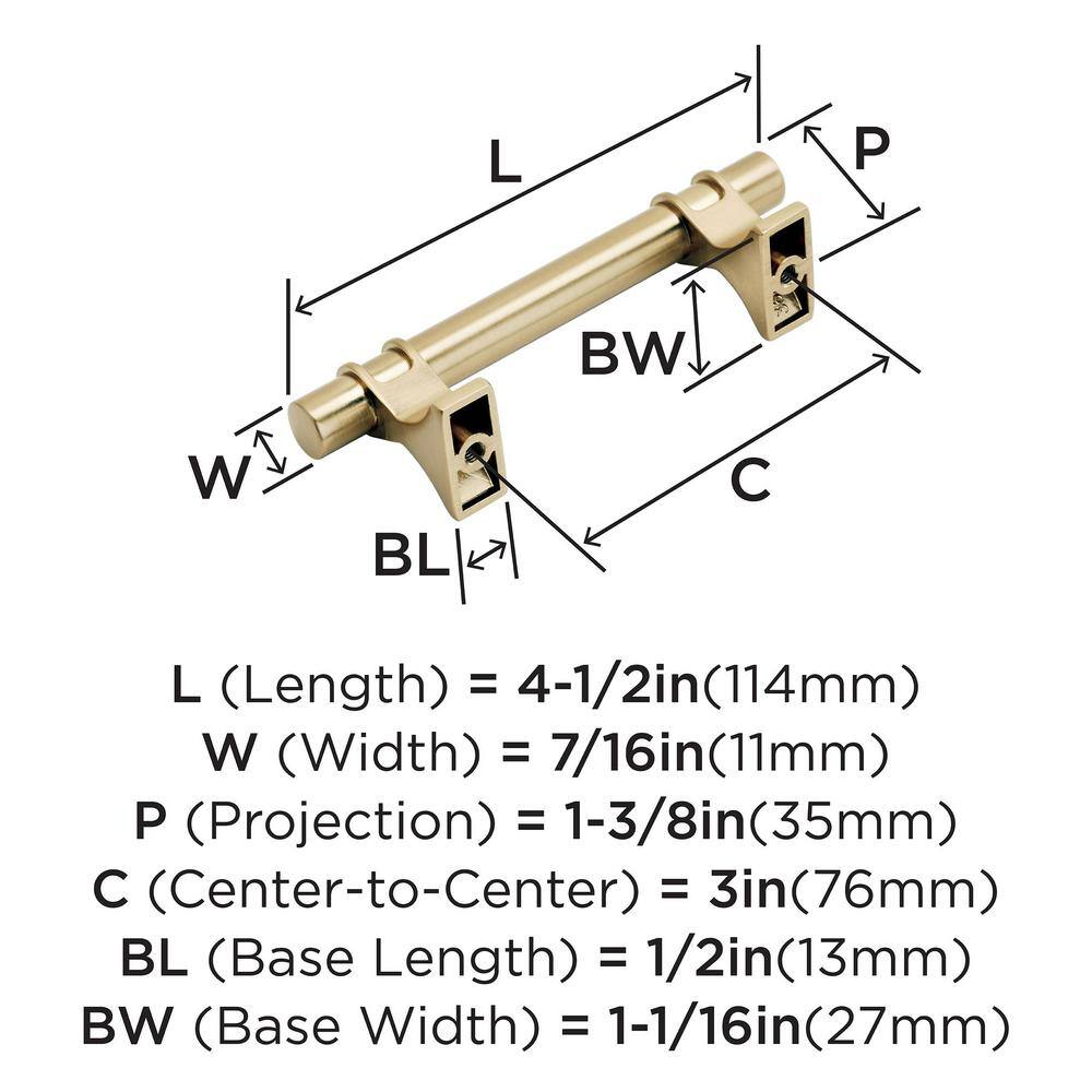 Champagne Bronze 4.5" Modern Industrial Bar Pull