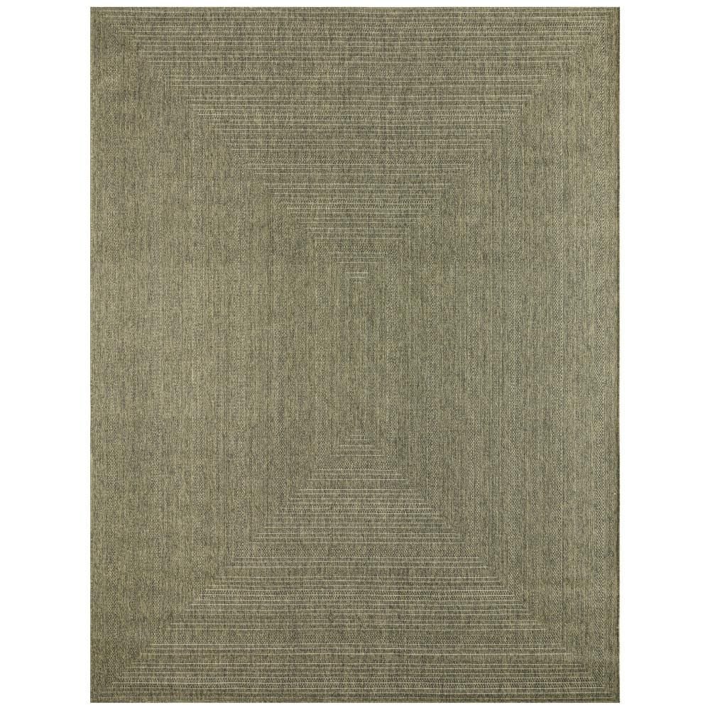 Tulum Olive 10 ft. x 14 ft. Linear Contemporary Area Rug price history on PriceWatchPro