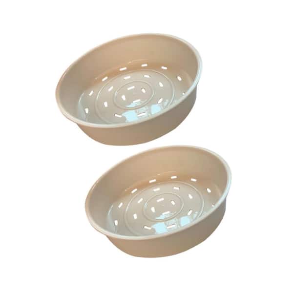 2-Piece Silicone Steamer Basket Stand for Rice Cookers, Microwave Steamers, and Air Fryers, 6.65