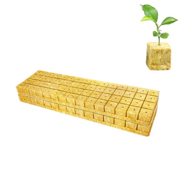 Wellco 1.4 in. Rockwool Grow Blocks for Hydroponics Soilless Cultivation Seedlings Germination Start (2-Sheets, 120-Plugs)