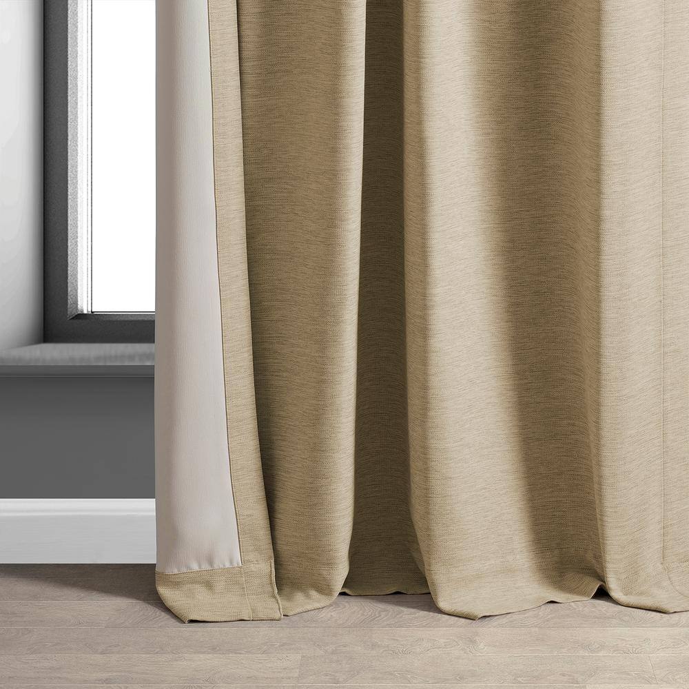 Ginger Polyester Blackout Puddle Length Drape Panel