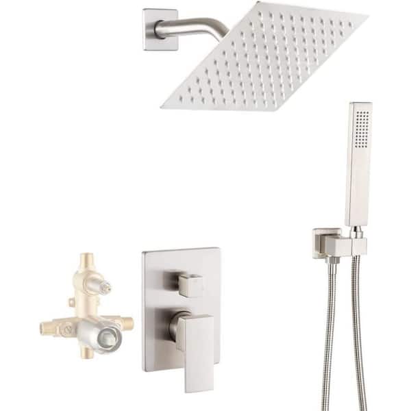 Unbranded Roxy 8 in. W 3 Jet Shower Tower in Brushed Nickel 16GS-36147