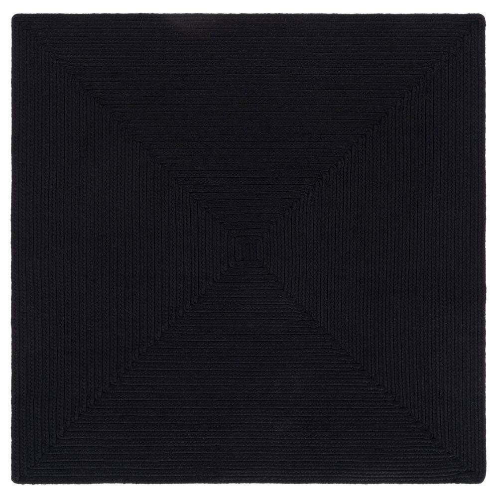 Black/color Rug Square SAFAVIEH Braided Black 4 ft. x 4 ft. Machine Washable Solid Color ...