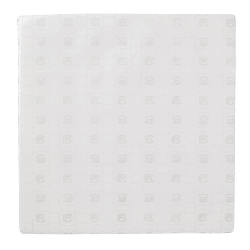 White High-Density Foam Patio Lounge Back Cushion, 25 x 20 x 4 Inch