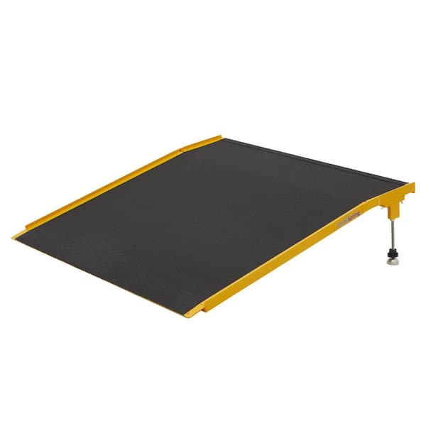 36 in. L Aluminum Adjustable Solid Wheelchair Threshold Ramp, 400 lb. Weight Capacity