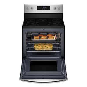 30 in. 5 Element Freestanding Electric Range in Fingerprint Resistant Stainless Steel with Air Cooking Technology
