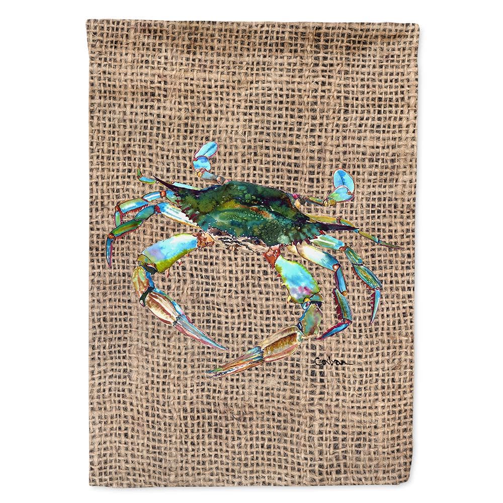 Caroline's Treasures 28 in. x 40 in. Polyester Crab Flag Canvas House Size 2-Sided Heavyweight