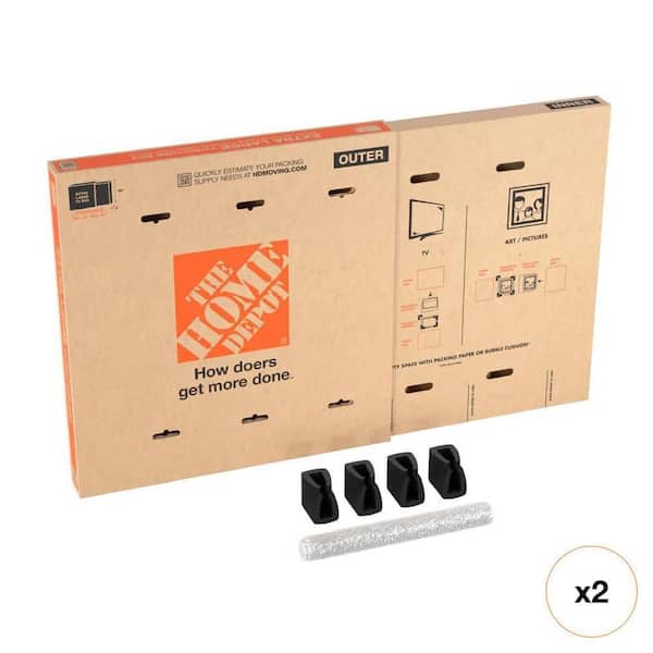 48 in. L x 6 in. W x 49 in. D Heavy Duty TV and Picture Moving Shipping and Packing Box (2-Count)