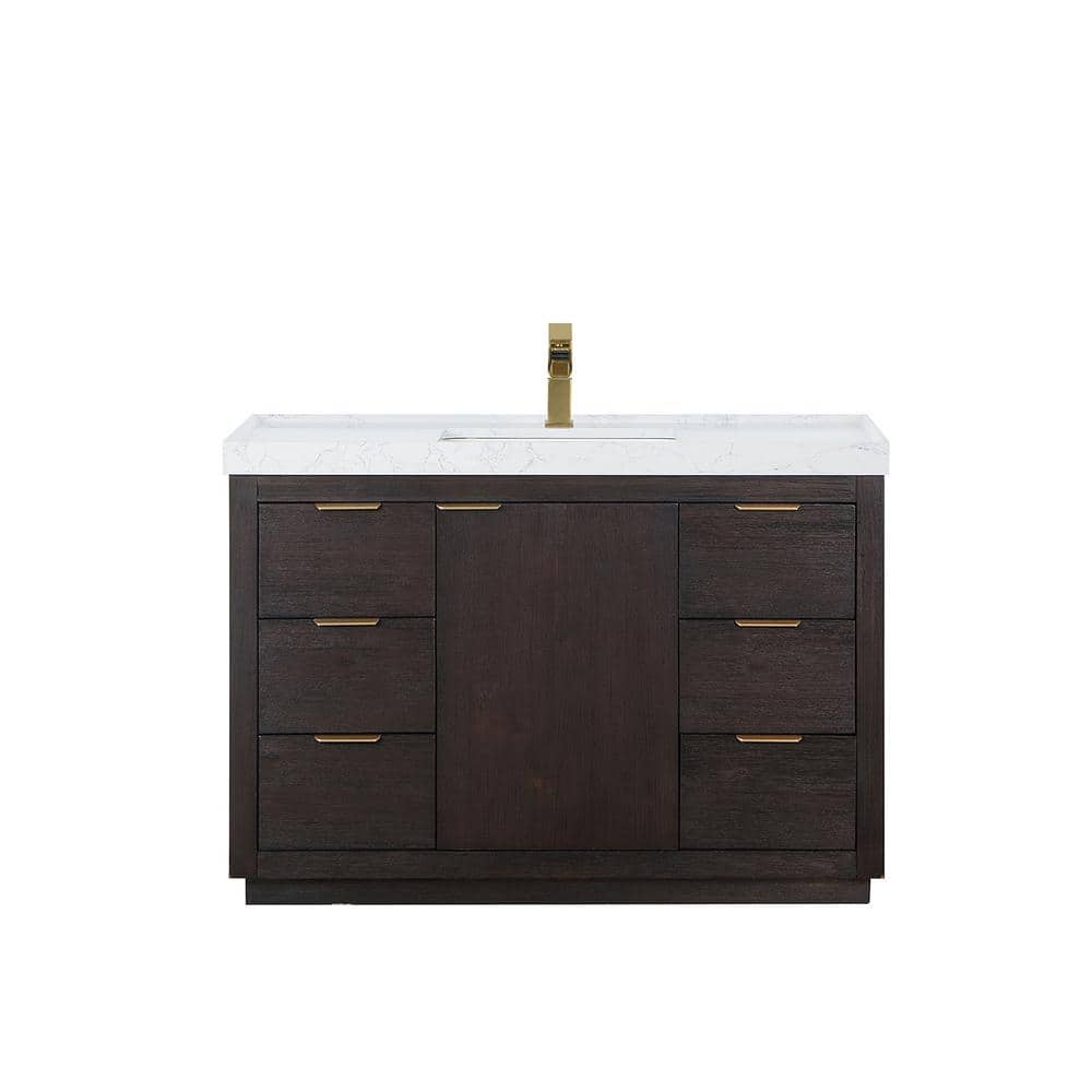 ROSWELL Leiza 48 in. W x 22 in. D x 34.2 in. H Single Sink Bath Vanity