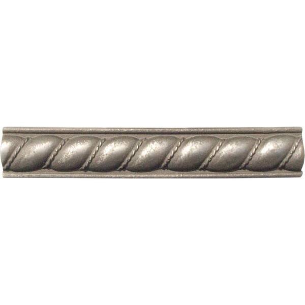 MSI Pewter Listello Rope 1 in. x 6 in. Metal Molding Wall Tile